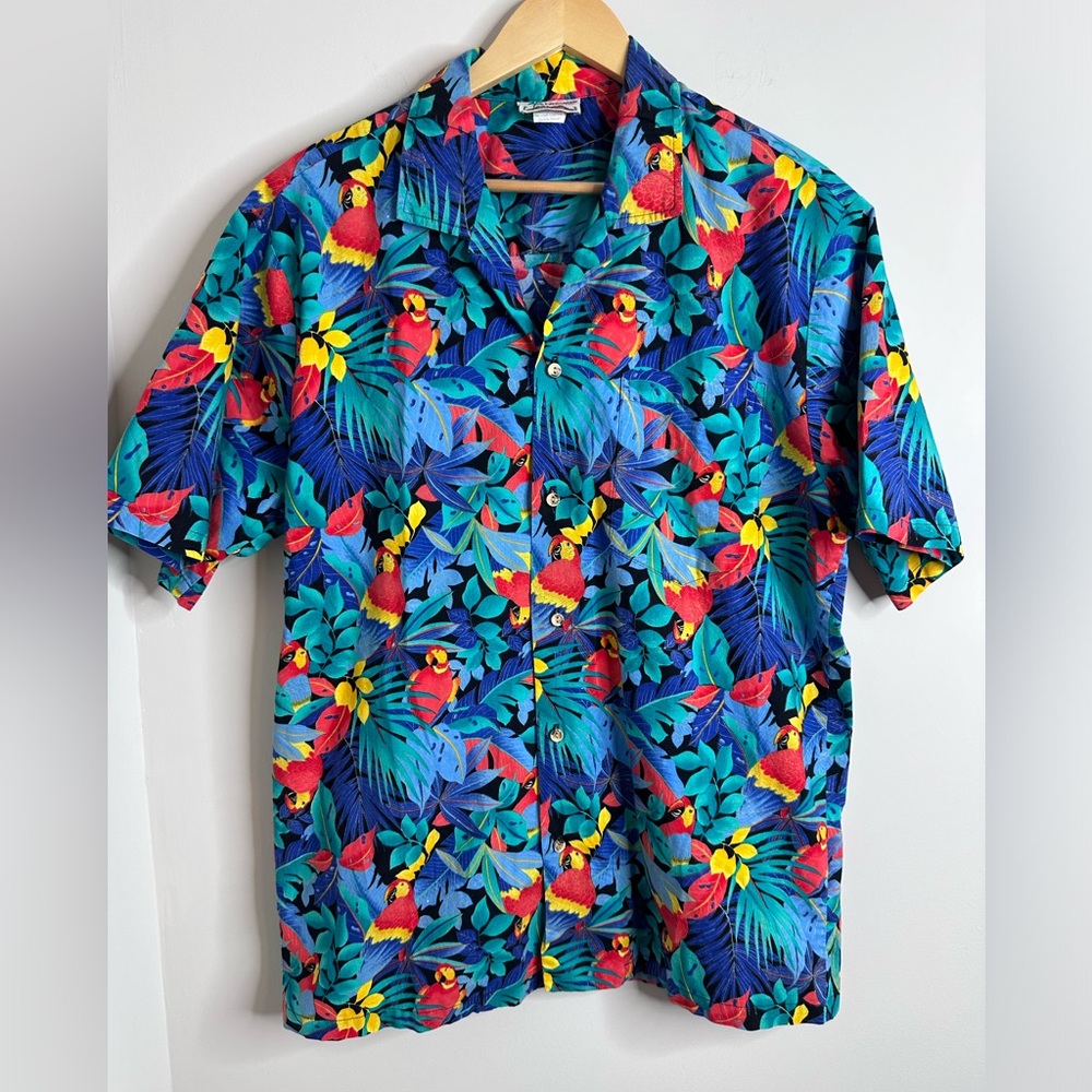 Vintage Evergreen Island Men's Hawaiian Shirt Size Small Made in Hawaii